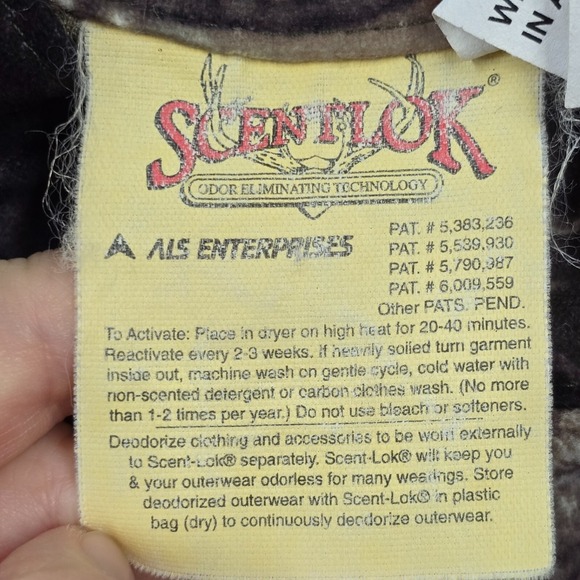 ScentLok Hunting Jacket Men‎ Large Camo Realtree Hardwoods Scent Control USA - Picture 7 of 13